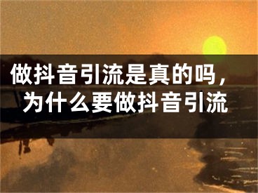 做抖音引流是真的嗎，為什么要做抖音引流