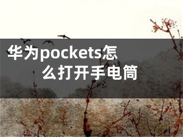 華為pockets怎么打開手電筒