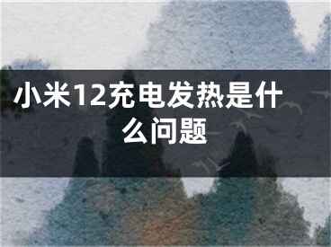 小米12充電發(fā)熱是什么問題