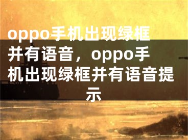 oppo手機(jī)出現(xiàn)綠框并有語音，oppo手機(jī)出現(xiàn)綠框并有語音提示