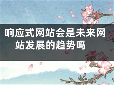 響應(yīng)式網(wǎng)站會(huì)是未來網(wǎng)站發(fā)展的趨勢(shì)嗎 