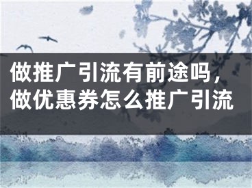 做推廣引流有前途嗎，做優(yōu)惠券怎么推廣引流