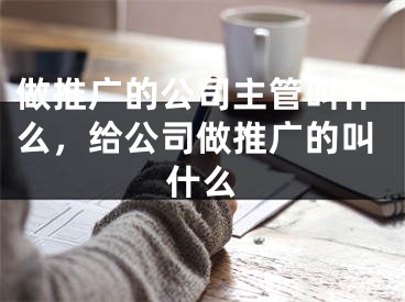 做推廣的公司主管叫什么，給公司做推廣的叫什么