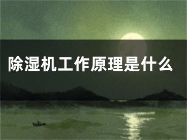 除濕機工作原理是什么