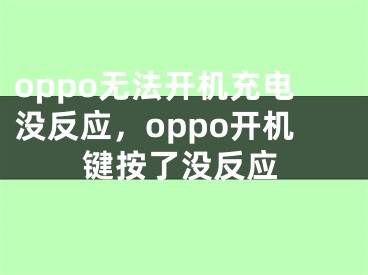 oppo無(wú)法開(kāi)機(jī)充電沒(méi)反應(yīng)，oppo開(kāi)機(jī)鍵按了沒(méi)反應(yīng)