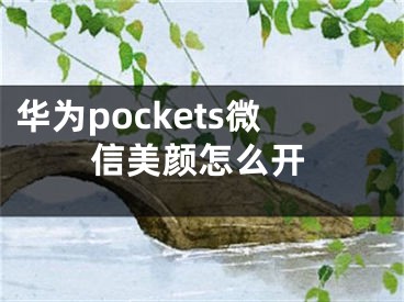 華為pockets微信美顏怎么開(kāi)