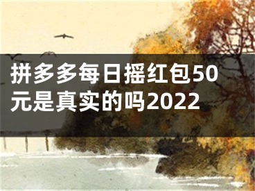 拼多多每日搖紅包50元是真實的嗎2022