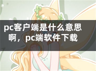 pc客戶端是什么意思啊，pc端軟件下載