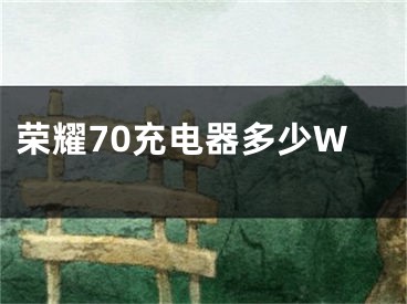 榮耀70充電器多少W