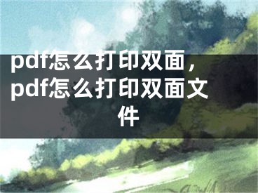 pdf怎么打印雙面，pdf怎么打印雙面文件