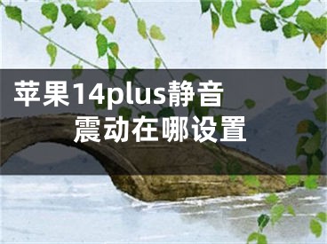 蘋果14plus靜音震動在哪設置