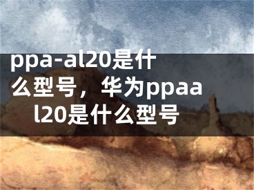 ppa-al20是什么型號(hào)，華為ppaal20是什么型號(hào)