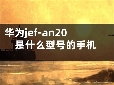 華為jef-an20是什么型號(hào)的手機(jī)