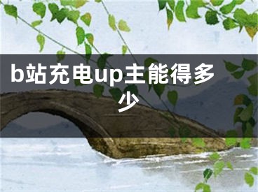 b站充電up主能得多少