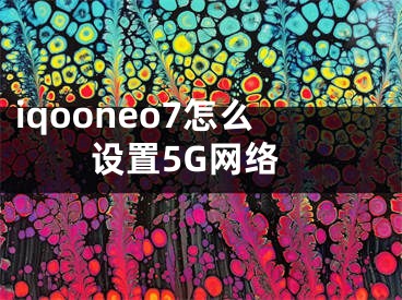 iqooneo7怎么設(shè)置5G網(wǎng)絡(luò)