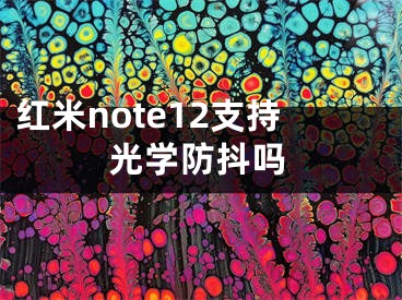 紅米note12支持光學(xué)防抖嗎