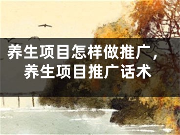 養(yǎng)生項(xiàng)目怎樣做推廣，養(yǎng)生項(xiàng)目推廣話術(shù)