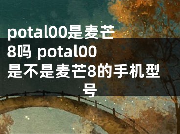 potal00是麥芒8嗎 potal00是不是麥芒8的手機型號