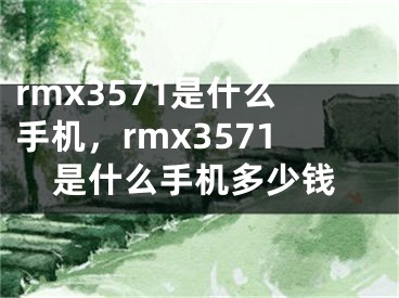 rmx3571是什么手機，rmx3571是什么手機多少錢