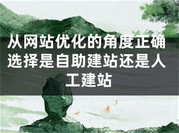 從網站優(yōu)化的角度正確選擇是自助建站還是人工建站