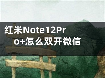 紅米Note12Pro+怎么雙開微信