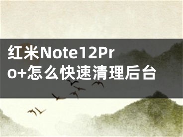 紅米Note12Pro+怎么快速清理后臺(tái)