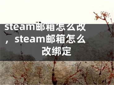 steam郵箱怎么改，steam郵箱怎么改綁定