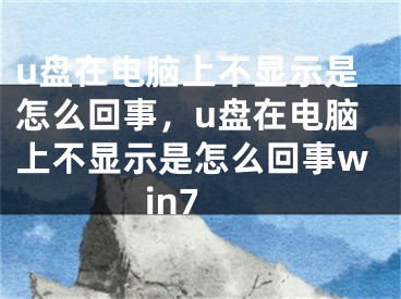 u盤在電腦上不顯示是怎么回事，u盤在電腦上不顯示是怎么回事win7