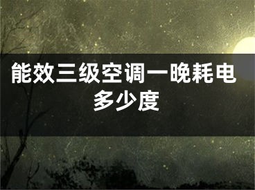 能效三級(jí)空調(diào)一晚耗電多少度