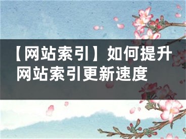 【網(wǎng)站索引】如何提升網(wǎng)站索引更新速度 