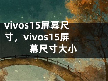 vivos15屏幕尺寸，vivos15屏幕尺寸大小