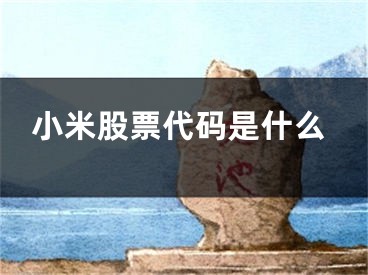 小米股票代碼是什么