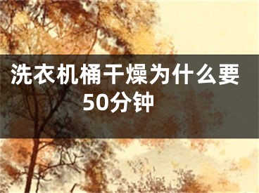 洗衣機桶干燥為什么要50分鐘