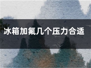 冰箱加氟幾個(gè)壓力合適