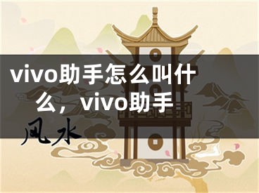 vivo助手怎么叫什么，vivo助手