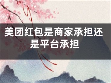 美團(tuán)紅包是商家承擔(dān)還是平臺(tái)承擔(dān)