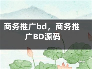 商務(wù)推廣bd，商務(wù)推廣BD源碼