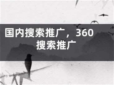 國內(nèi)搜索推廣，360搜索推廣