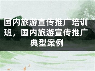 國內(nèi)旅游宣傳推廣培訓(xùn)班，國內(nèi)旅游宣傳推廣典型案例