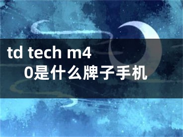 td tech m40是什么牌子手機(jī)