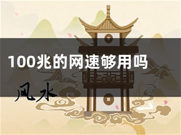 100兆的網(wǎng)速夠用嗎