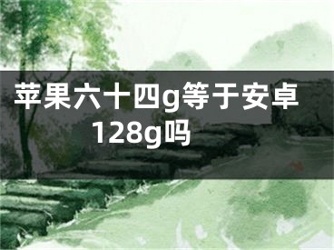 蘋果六十四g等于安卓128g嗎