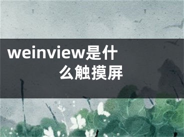 weinview是什么觸摸屏