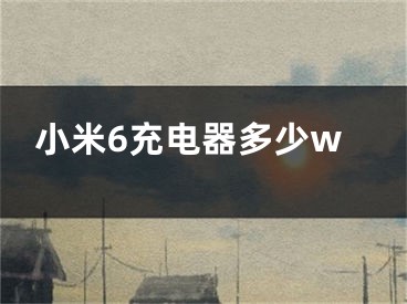 小米6充電器多少w