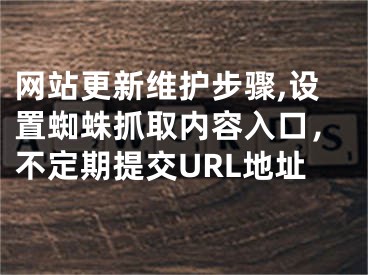 網(wǎng)站更新維護步驟,設(shè)置蜘蛛抓取內(nèi)容入口，不定期提交URL地址