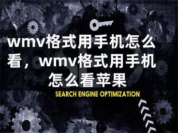 wmv格式用手機怎么看，wmv格式用手機怎么看蘋果