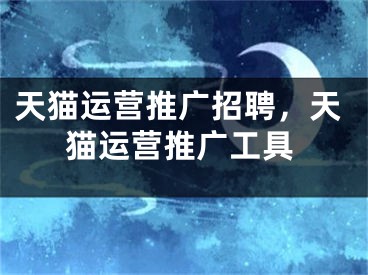 天貓運(yùn)營(yíng)推廣招聘，天貓運(yùn)營(yíng)推廣工具