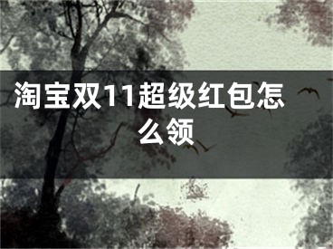 淘寶雙11超級(jí)紅包怎么領(lǐng)