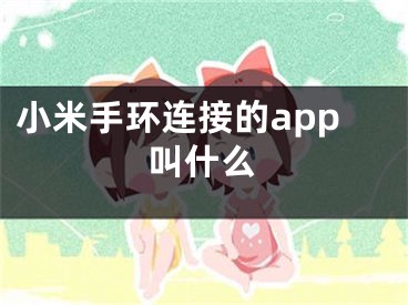 小米手環(huán)連接的app叫什么