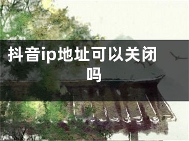 抖音ip地址可以關(guān)閉嗎